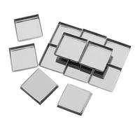 OSALADI Paleta de Maquillaje DIY Metálica Cuadrada 26X26X5 MM 30 Bandejas Vacías para Sombras de Ojos y Rubor Moldes de Hierro Reutilizables para Recargas de Paletas Profesionales Uso