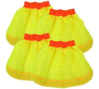 OSALADI Parasol de ala Completa para Casco 4 Piezas Malla Transpirable Color Naranja Neón Alta Visibilidad para Uso en Obra