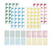 OSALADI Pegatinas Adhesivas en Forma de Banderas Pequeñas, 288 Unidades Mixtas, Etiquetas Autoadhesivas Decorativas para Mapas, Cuadernos y Planificación Escolar, Marcador Color Aleatorio