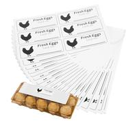 OSALADI Pegatinas Adhesivas para Cartones de Huevos Sello de Fecha Manuscrita, Material Adhesivo Versátil en 20 Hojas para Uso Doméstico y Mercados Agrícolas