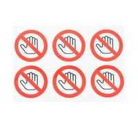 OSALADI Pegatinas de Advertencia Adhesivas Redondas 25 Mm 6 Unidades, Etiquetas de Seguridad por Favor, No Toque, Señal de Advertencia para Máquinas, Uso Industrial y Oficina