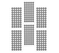 OSALADI Pegatinas de Puntos de Marcado Reflectantes para Escáner 3D Película Reflectante de Alta Reflexión Hojas de Posicionamiento de 0,15 Mm de Grosor 6 Hojas Accesorios para Escaneo