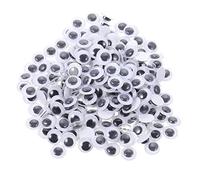 OSALADI Pegatinas Ojos Autoadhesivas Negro Blanco para Manualidades DIY Adhesivo Fuerte Seguridad para Artesanía Juguetes Amigurumi