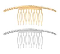 OSALADI Peine Lateral Cabello Diseño Sencillo, Conjunto de 2 Piezas en Colores Dorado y Plateado, Accesorio para Horquillas de Niñas, Adecuado para Uso Diario y Fiestas