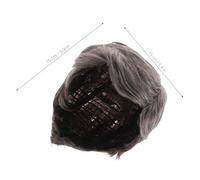 OSALADI Peluca Corta Gris Plata para Hombre Postizo Sintético Resistente al Calor Raya Lateral Peluca Realista para Uso Diario Cosplay y Halloween Estilo Natural y Cómodo