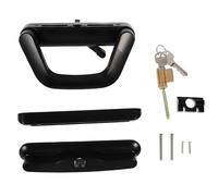 OSALADI Pestillo para Puerta Corrediza de Vidrio en Aleación de Zinc Negro, Práctico y Simple de Usar, Adecuado para Balcones y Cocinas, 1 Set de Cerradura de Seguridad
