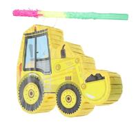 OSALADI Piñata Excavadora Amarilla 2 Piezas Bate para Fiesta de Cumpleaños Piñata Rellena de Azúcar para Juegos y Decoración en Fiestas Infantiles y Celebraciones