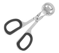 OSALADI Pinza Negro de Mango Acero Inoxidable para Albóndigas de Goma y Utensilio en Cocinar Bolas de Pescado Carne de Cocina Casa
