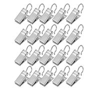 OSALADI Pinzas para Cortinas Metálicas Plateadas 9X18 MM 100 Unidades de Anillas y Broches de Hierro Resistentes para Colgar Cortinas y Decorar Baño Dormitorio y Salón