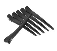 OSALADI Pinzas para Peluquería de Plástico, Set de 6 Unidades, Pinzas de Duckbill Largas para Cortar y Separar Cabello, Herramientas para Salón y Uso Doméstico, Color Color Aleatorio