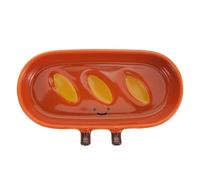 OSALADI Plato para Salsas de Cerámica Forma de Pan Baguette Pequeño Cuenco para Condimentos y Dips Diseño Apilable y Resistente Adecuado para Cocina y Aperitivos en Casa