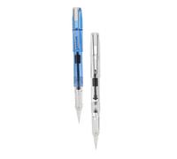 OSALADI Pluma Estilográfica Pincel Suave 2 Piezas Recargable para Caligrafía China Dibujo y Escritura Cuerpo Transparente
