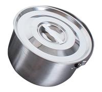 OSALADI Recipiente de Acero Inoxidable para Cocina Tapa y Asa Bol Grande de 20 CM Resistente al Calor para Almacenar Manteca y Mezclar Ingredientes Utensilio Multifuncional para Uso