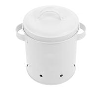 OSALADI Recipiente Metálico Blanco para Almacenar Cebollas Patatas y Ajos Tarro Compacto para Conservar Verduras Cocina Soporte Resistente Adecuado para Guardar Jengibre y Mantener