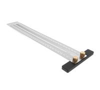 OSALADI Regla Cuadrada de Acero Inoxidable 300 Mm, Herramienta Multifuncional para Carpintería Orificios de Marcado, Calibre de Ángulo Preciso para Bricolaje y Medición Lineal