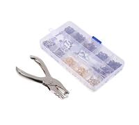 OSALADI Remaches Dobles Duraderos para Manualidades Diy Herramientas Kit Completo para Ropa Zapatos Cinturones y Cuero Fácil Instalación y Acabado Brillante