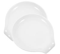 OSALADI Reposacucharas de Cerámica 2 Piezas Soporte de Color Claro para Encimera de Cocina, Tamaño Pequeño, Diseño Liso y Elegante, Adecuado para Mesa de Comedor y Utensilios de Cocina