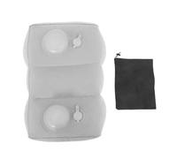 OSALADI Reposapiés Inflable para Avión Ajustable con Superficie Suave de PVC para Viajes Cojín Ergonómico de Tres y Bolsa de Almacenaje Descanso para Piernas Oficina y Transporte