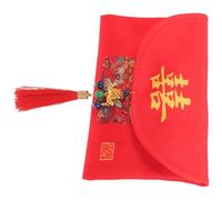 OSALADI Rojo Estilo Chino para Dinero Paquete Rojo de Tela para Boda y Compromiso Tamaño Horizontal 1 Unidad Diseño Tradicional Chino Suministros para Regalos y Sobres de Boda