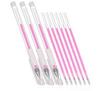 OSALADI Rotuladores para Tatuajes de Cejas y Labios 3 Piezas y 6 Recambios Rosa, Lápiz Marcador Plástico para Mapeo y Maquillaje Permanente en Procedimientos de Cirugía Estética