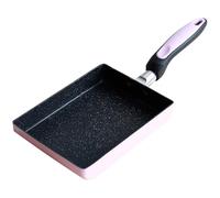 OSALADI Sartén Cuadrada Antiadherente para Tortillas Tamagoyaki Sartén de Cocina Multifunción Compatible Inducción Mango de Baquelita Color Aleatorio Utensilio Color Aleatorio