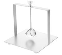 OSALADI Servilletero de Metal Plateado Diseño Vertical y Bola de Cristal, Soporte Elegante y Moderno para Servilletas en Mesa de Habitación o Fiesta, Fácil Acceso