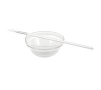 OSALADI Set de 2 Piezas para Mascarilla Facial Cepillo Aplicador de Fibra de Nailon Suave y Bol de Vidrio Nº 2 Adecuado para Mascarillas Caseras y Cuidado Facial Delicado