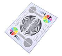 OSALADI Tabla de Calibración para CCTV 40x30 Cm Adhesiva, Tarjeta de Prueba de Enfoque y Rueda de Colores para Cámaras de Seguridad, Accesorios Profesionales para Ajuste y Evaluación