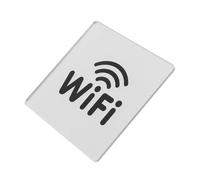 OSALADI Tablero Acrílico de Señalización Wifi Autoadhesivo para Cafés Restaurantes y Letrero de Disponibilidad de Wifi Material Práctico y Resistente al Agua