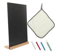 OSALADI Tablero de Mensajes Erasable de Madera Pizarra Decorativa para Mesa Soporte Colores de Tiza y Borrador para Tiendas Oficinas y Doméstico