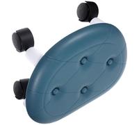 OSALADI Taburete bajo Multifuncional Ruedas Silenciosas, Asiento Giratorio 360 Grados, Tamaño Mini, Material PP y Metal, Color Azul, Adecuado para Hogar, Oficina y Baño, Banco Pequeño