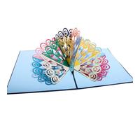 OSALADI Tarjeta de Invitación Aniversario Decorativo con Diseño Color Azul para Bodas y Celebraciones para Mensajes y