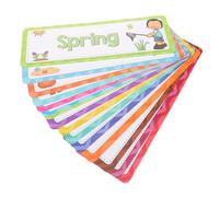 OSALADI Tarjetas De Aprendizaje Temprano Inglés 12 Meses y 4 Estaciones Decoración para El Día del Maestro