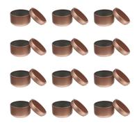 OSALADI Tarros de Bálsamo de Hojalata 2 Oz 12 Unidades para Velas Artesanales y Cajas de Almacenamiento Decorativas para Manualidades