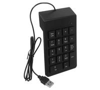 OSALADI Teclado Numérico USB de 19 Teclas Mecánico para Portátiles Profesionales Compacto Duradero Uso Financiero Color Negro