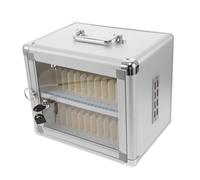 OSALADI Teléfono Móvil Seguro Caja De Almacenamiento Casillero De Aleación De Aluminio Ranuras Organizador para Aulas y Oficinas