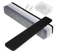 OSALADI Tira Autoadhesiva de Corcho para Tablón de Anuncios 8 Tiras de Fieltro en 4 Colores 2 2 Nieve 2 Oscuro 2 50 Chinchetas Transparentes para Oficina y Hogar