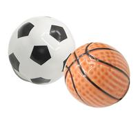 OSALADI Tiradores de Cerámica para Cajones 2 Piezas Balón de Fútbol y Baloncesto, Pomo Decorativo Redondo Vintage, Manijas para Armarios y Muebles, Accesorios para Cocina y Hogar
