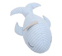 OSALADI Tope de Puerta Suave de Tela Diseño de Ballena, Anticolisión y Decorativo, Color Azul Claro, Tamaño Pequeño, Adecuado para Interiores de Hogar y Oficina, Accesorio Funcional