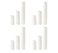 OSALADI Tubos de Papel Kraft Blanco Reciclables Resistentes y Fáciles de Cortar 24 para Manualidades y Arte para Almacenamiento y Dibujo