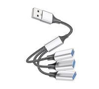 OSALADI USB Divisor Puertos Concentrador USB Portátil para Laptops Múltiple Conexión Rápida y Compatible