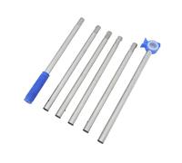 OSALADI Varilla Telescópica para Apertura de Ventanas 2,24 M 6 Secciones Azul, Herramienta de Empuje y Tracción para Persianas y Toldos, Accesorio Ajustable para Hogar y Oficina