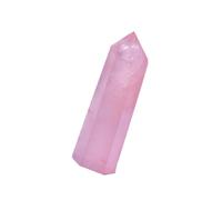 OSALADI Varita Color Aleatorio de Cristal Rosa de 6 Lados Facetada Punta Pulida, Piedra Curativa Natural para Meditación y Protección Adecuado para Rituales y Decoración