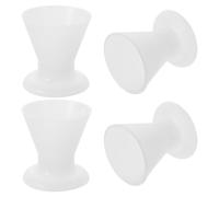 OSALADI vasos de silicona para resina, herramientas de mezcla para resina, 4 piezas, medición precisa, blanco, para crafting y lab
