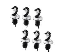 OSALADI Vertedores para Botellas de Aceite Automáticos Tapa Abatible 6 Piezas Multicolor Tapones Reutilizables Sello de Goma para Uso Doméstico y Control Preciso del Nivel de Aceite