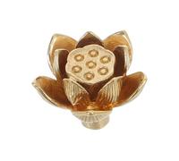 OSALADI Vintage Lotus Flower Brass Door Handles Durable Retro Cabinet Pulls For Kitchen Wardrobe And Furniture With Comfortable Grip And Elegant Design