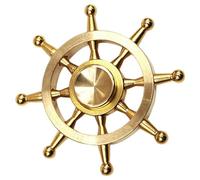 OSALADI Volante De Latón Rueda De Barco Remo De Estilo Mediterráneo Buena Suerte En Casa Volante De Playa Figura Náutica De Remo Antigua Rueda De Barco Adorno De Timón De Playa Columna