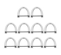 OSALADI y Fáciles de Desmontar 10 Piezas de Anillos en Forma de D de Metal Plata Hebillas Resistentes para Transformar Bolsos y Llaveros para Bolsos y Cinturones