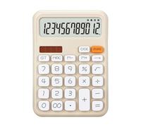 OSALO Calculadora de escritorio con pantalla LCD extra grande de 12 dígitos, botones grandes, calculadoras de contabilidad alimentadas por batería y energía solar para oficina, negocios, uso diario en