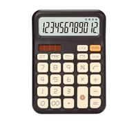 OSALO Calculadora de escritorio con pantalla LCD extra grande de 12 dígitos, botones grandes, calculadoras de contabilidad alimentadas por batería y energía solar para oficina, negocios, uso diario en